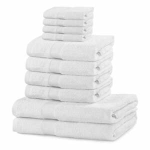 Białe ręczniki bawełniane i ręczniki kąpielowe w zestawie 10 szt. Marina - DecoKing obraz