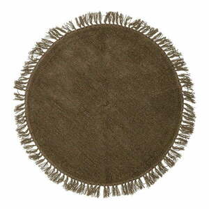 Brązowy wełniany okrągły dywan ø 110 cm Lenea − Bloomingville obraz