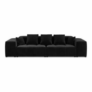 Czarna aksamitna sofa 320 cm Rome Velvet – Cosmopolitan Design obraz