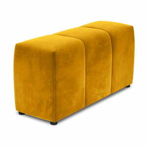 Żółty aksamitny podłokietnik do sofy modułowej Rome Velvet – Cosmopolitan Design obraz