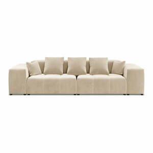 Beżowa aksamitna sofa 320 cm Rome Velvet – Cosmopolitan Design obraz