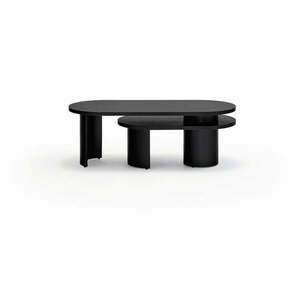 Czarny stolik w dekorze jesionu 120x50 cm Nori – Teulat obraz