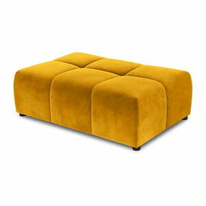 Żółta aksamitna sofa moduł Rome Velvet - Cosmopolitan Design obraz