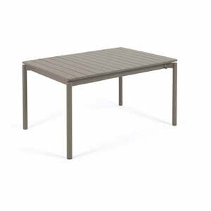 Brązowy aluminiowy stół ogrodowy Kave Home Zaltana, 140x90 cm obraz