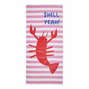 Różowy ręcznik plażowy 160x76 cm Shell Yeah – Catherine Lansfield obraz