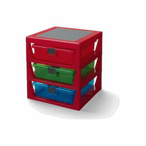 Czerwony organizer z 3 szufladami Storage - LEGO® obraz