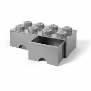 Szary pojemnik z 2 szufladami LEGO® obraz