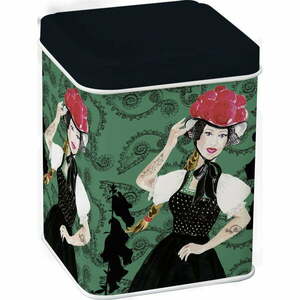 Czarne pudełko na herbatę z cyny Schwarzwaldmadel – IHR obraz