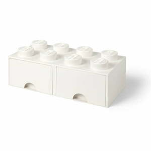 Biały pojemnik z 2 szufladami LEGO® obraz
