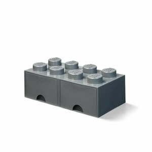 Ciemnoszary dziecięcy pojemnik z 2 szufladami LEGO® obraz