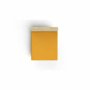 Żółte bawełniane prześcieradło z gumką 160x200 cm – Mijolnir obraz