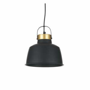 Lampa wisząca z metalowym kloszem w kolorze czarno-złotym Industrial – Tomasucci obraz