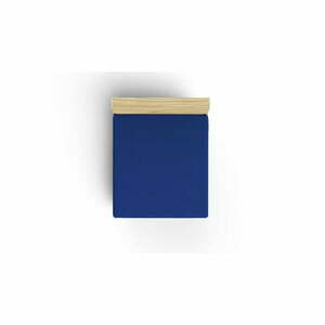 Niebieske bawełniane prześcieradło z gumką 160x200 cm – Mijolnir obraz