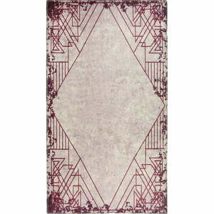 Czerwono-kremowy dywan odpowiedni do prania 150x80 cm – Vitaus obraz