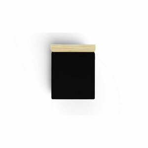 Czarne bawełniane prześcieradło z gumką 140x190 cm – Mijolnir obraz