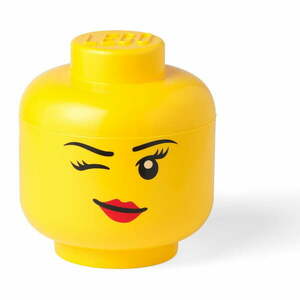 Żółty pojemnik w kształcie głowy LEGO® Winky, ⌀ 24, 2 cm obraz