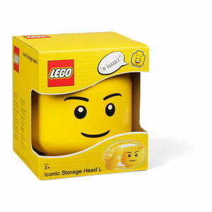 Mały pojemnik w kształcie głowy LEGO® Boy, Ø 16, 3 cm obraz