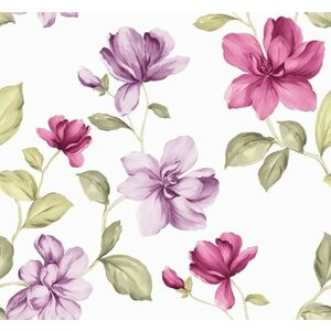 Wyprzedaż Tkaniny dekoracyjnej, OXY Kwiat, fioletowy, 150 cm obraz