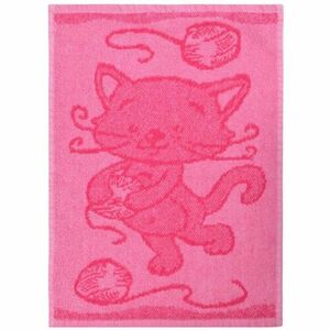 Ręcznik dziecięcy Cat pink, 30 x 50 cm obraz