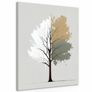 Obraz minimalistyczne kolorowe drzewo obraz