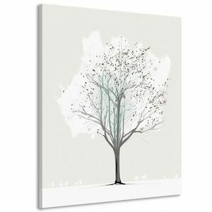 Obraz minimalistyczne drzewo zimą obraz
