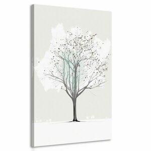 Obraz minimalistyczne zimowe drzewo obraz