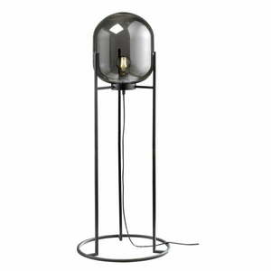 Czarna lampa stojąca ze szklanym kloszem (wysokość 97 cm) Regi – Fischer & Honsel obraz