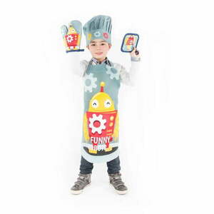 Bawełniany zestaw kuchenny dla dzieci 4 elementy Robot – Tiseco Home Studio obraz
