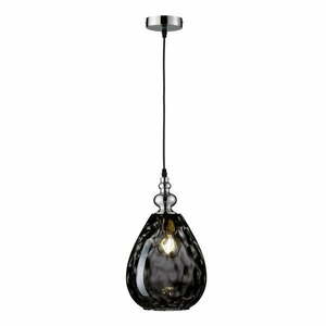 Czarna lampa wisząca ze szklanym kloszem Uller – Fischer & Honsel obraz