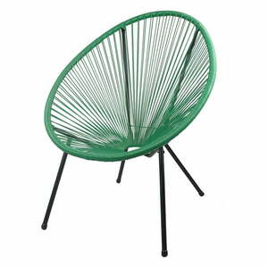 Zielony plastikowy fotel ogrodowy Dalida - Garden Pleasure obraz