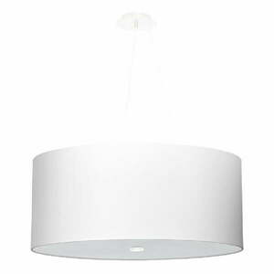 Biała lampa wisząca ze szklanym kloszem ø 60 cm Volta – Nice Lamps obraz