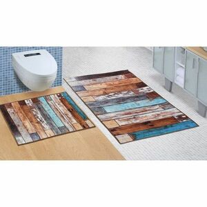 Komplet łazienkowy bez wycięcia Drewniana podłoga, 60 x 100 cm, 60 x 50 cm obraz