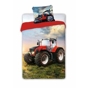 Pościel bawełniana, Czerwony traktor obraz