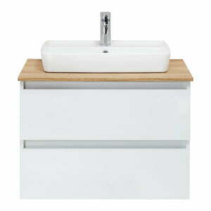 Biała wisząca szafka pod umywalkę bez baterii 75x53 cm Set 360 – Pelipal obraz