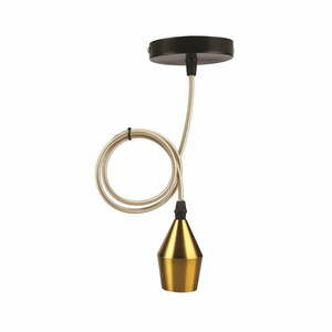 Metalowa lampa wisząca w kolorze złota – Candellux Lighting obraz
