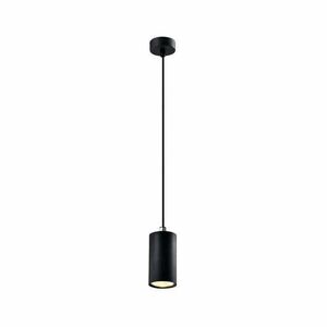 Czarna lampa wisząca z metalowym kloszem ø 7 cm Tubo – Candellux Lighting obraz