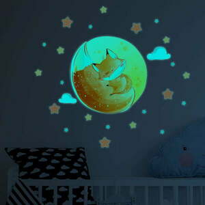 Naklejka dziecięca na ścianę 30x30 cm Dreamy Fox – Ambiance obraz
