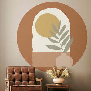 Naklejka na ścianę 120x120 cm Sunrise and Olive Branch – Ambiance obraz