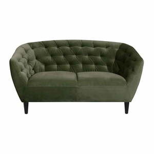 Zielona aksamitna sofa Actona Ria, 150 cm obraz