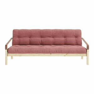 Różowa sztruksowa rozkładana sofa 204 cm Poetry – Karup Design obraz