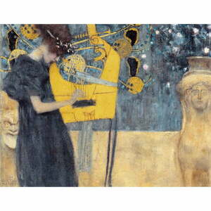 Reprodukcja obrazu Gustava Klimta – Music, 70x55 cm obraz