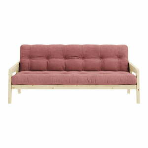 Różowa rozkładana sofa 190 cm Grab Clear – Karup Design obraz