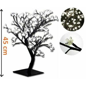 Oświetlenie dekoracyjne LED - drzewo z kwiatami, chłodne białe obraz
