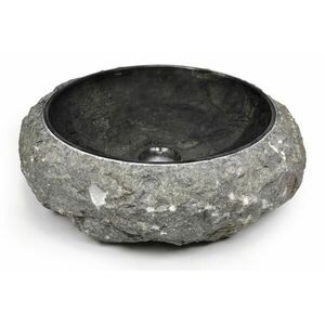 Umywalka kamienna DIVERO - czarny marmur obraz