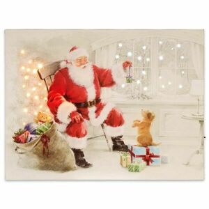 Podświetlany obraz Święty Mikołaj 40LED, 30 x 40 cm obraz