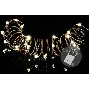 Świąteczny świetlny łańcuch - 10 MINI LED, ciepła biel obraz