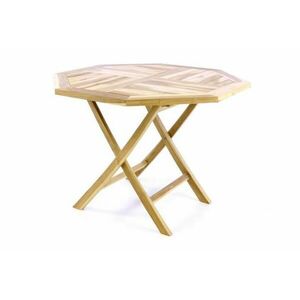 Stół składany DIVERO - drewno tekowe - 100 cm obraz