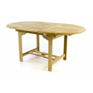 Stół ogrodowy wykonany z drewna tekowego DIVERO - 120/170 cm obraz