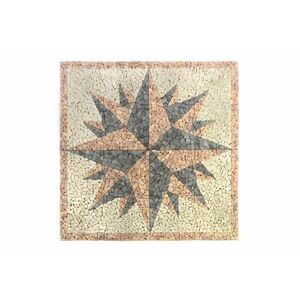 Marmurowy kompas mozaikowy DIVERO - 120 x 120 cm obraz