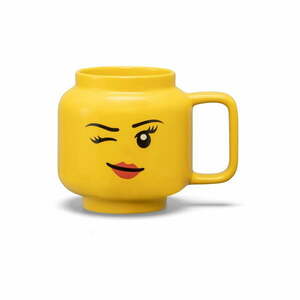 Żółty ceramiczny kubek dla dzieci 530 ml Head – LEGO® obraz